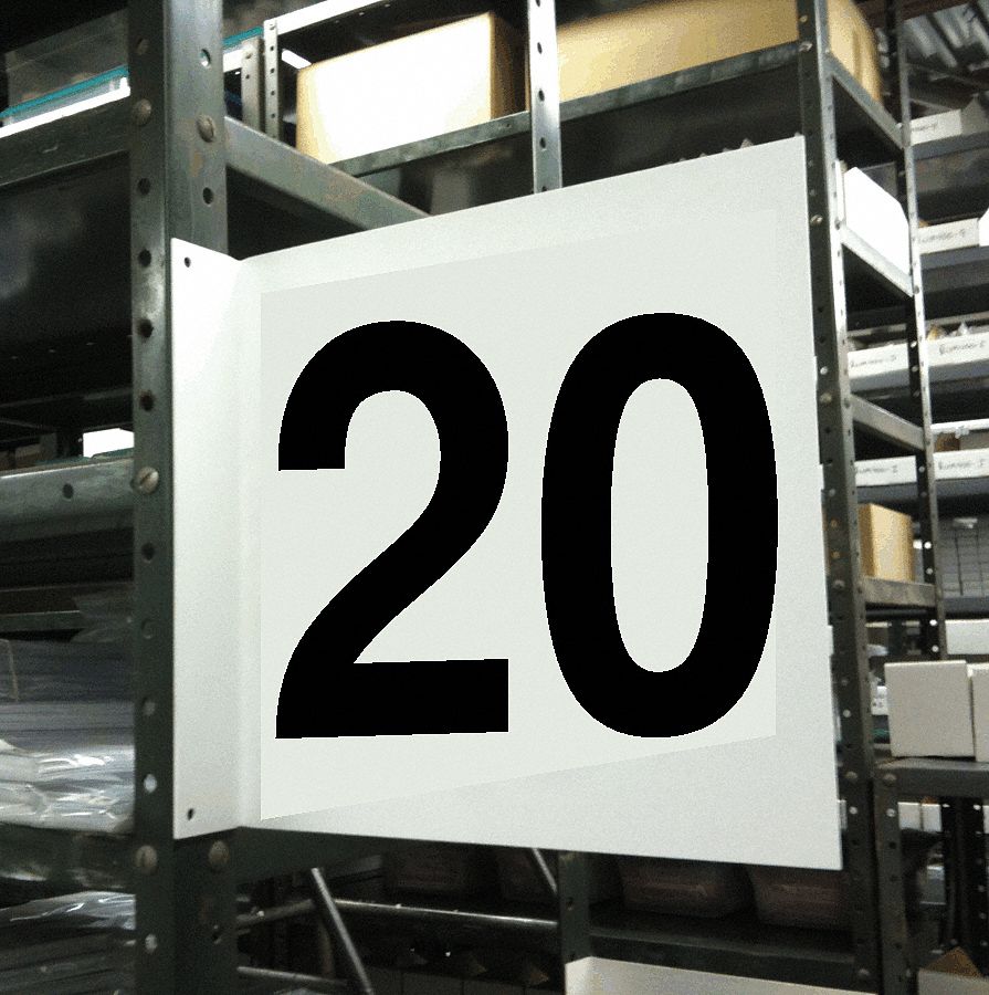 aisleページ Vinyl, Adhesive Sign Mounting, Projecting Aisle Sign