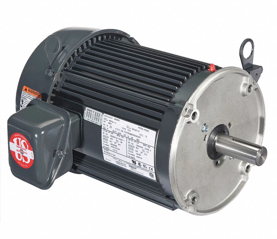 U.S. MOTORS Motor de Propósito General 3 HP,Trifásico,1800 RPM Nominal