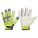 MECHANICS GLOVES, GOATSKIN, WHITE/HIGH VISIBILITY LIME, LEATHER PALM