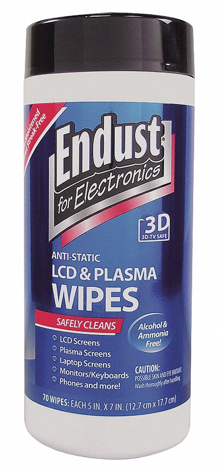 Anti-Static Wipes: Recommended for LCD/Plasma TV/Computer Screens