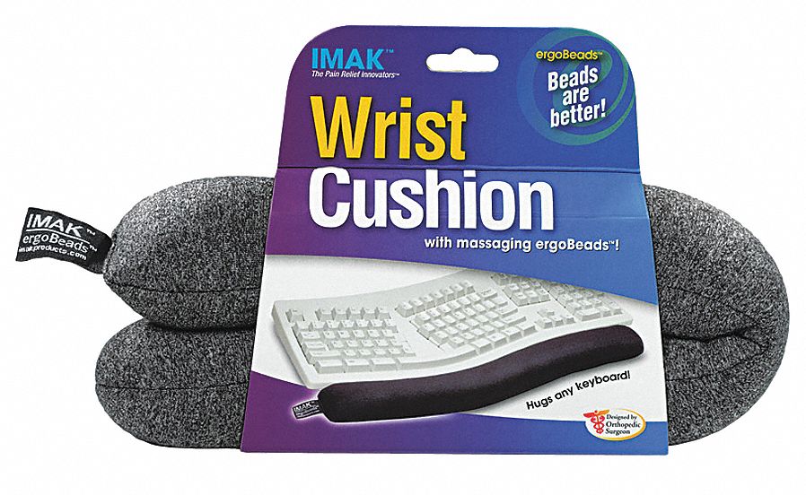 Wrist Rest: Gray, Solid Color, ergoBeads(TM)