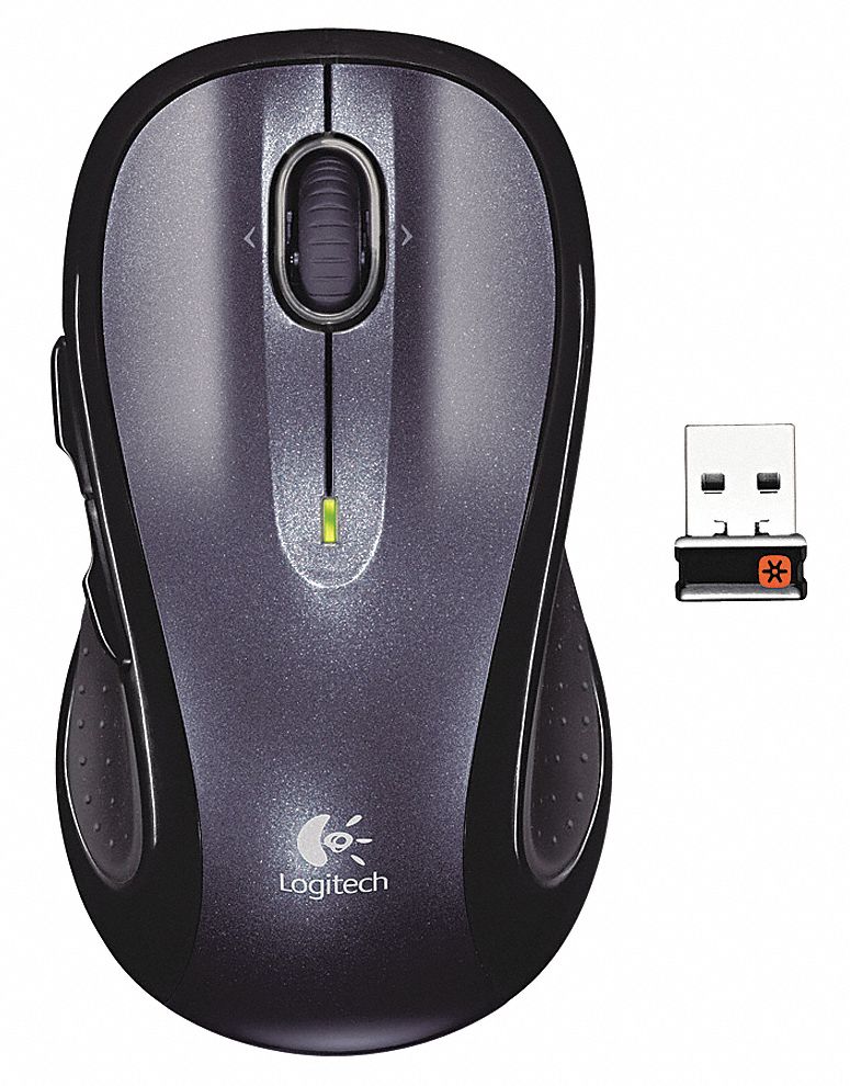 Mouse: Wireless, Laser, 3 Buttons, Dark Gray, USB