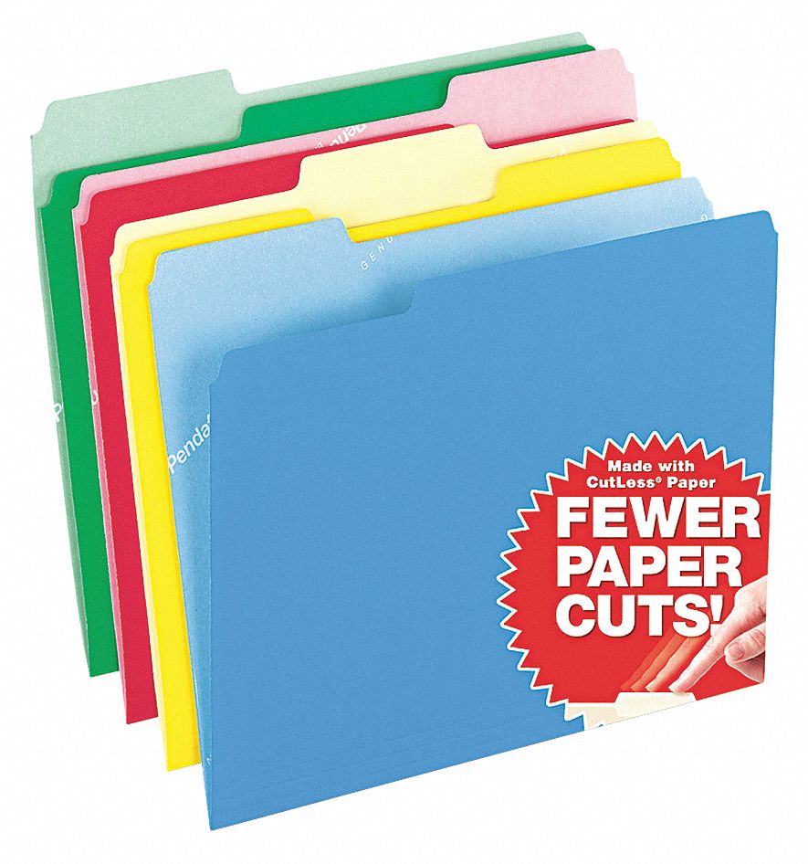 PENDAFLEX Letter Size File Folders, 1/3 Tab Cut, 8 1/2 in Height, 11 in