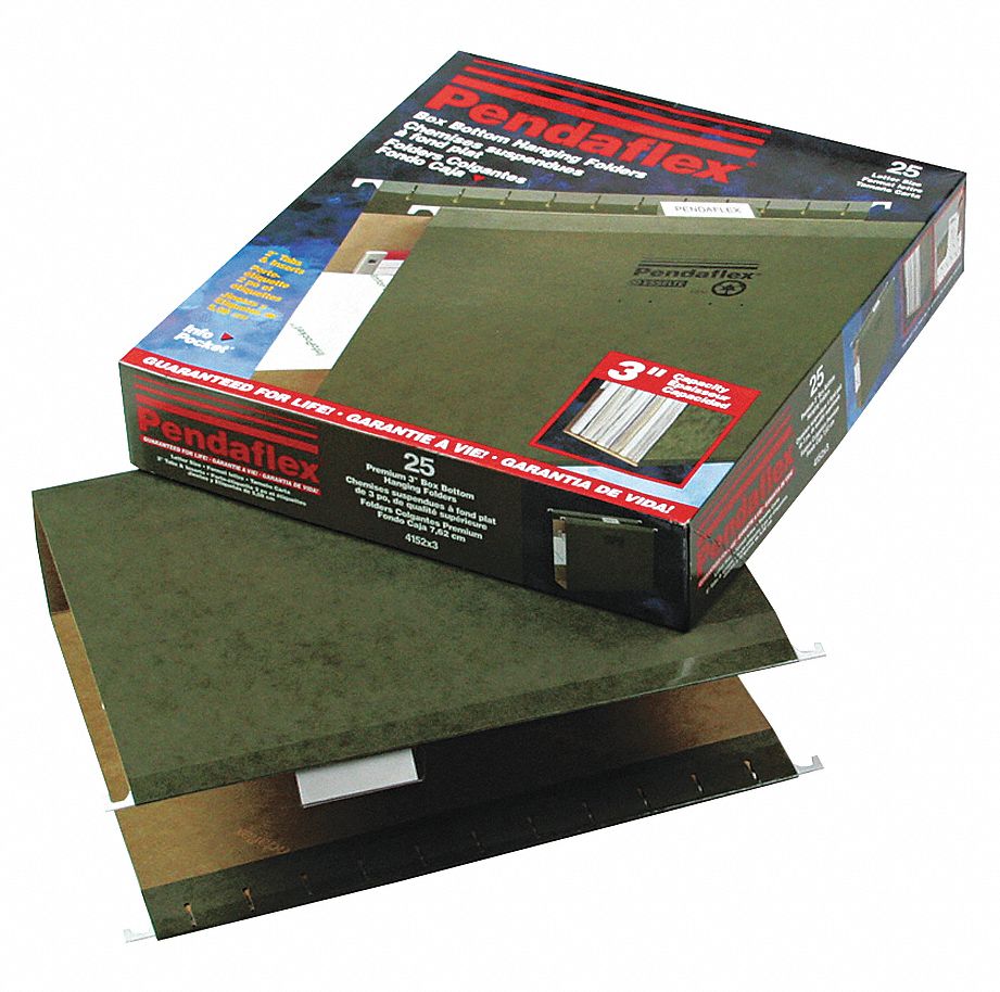 PENDAFLEX, 8 1/2 in Ht, 11 in Wd, Box Bottom Hanging File Folders
