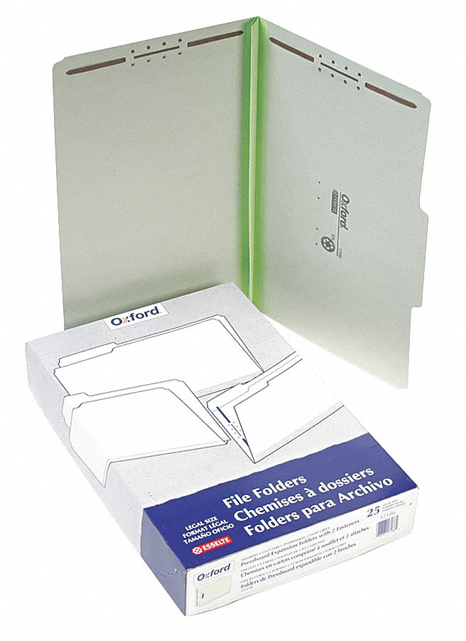 PENDAFLEX Legal Size File Folders, 1/3 Tab Cut, 8 1/2 in Height, 14 in