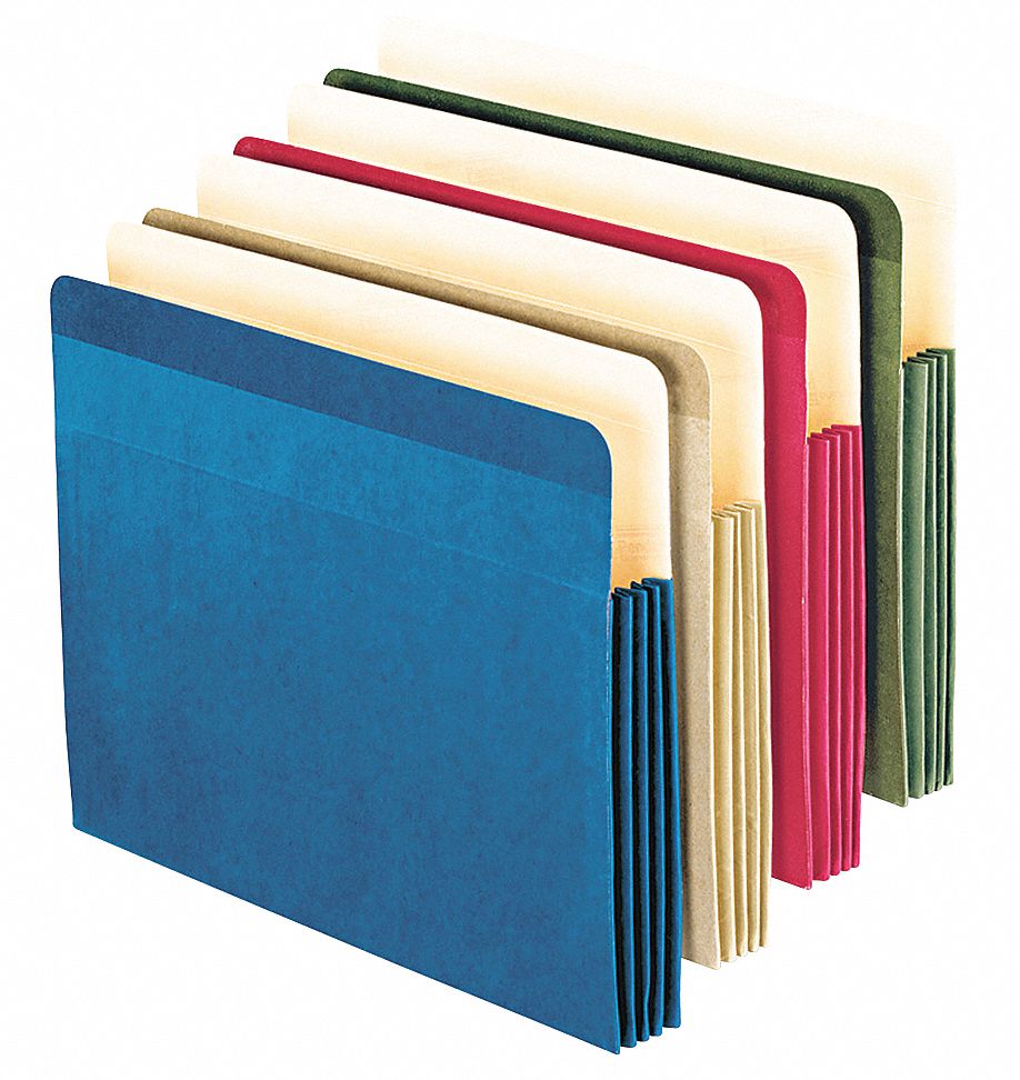 PENDAFLEX 1 Pocket Colored Stock Expandable File Folder, Assorted