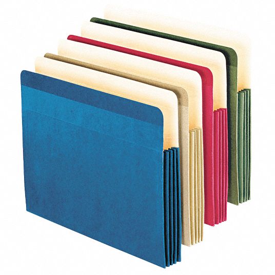 PENDAFLEX, 1 Pockets, Colored Stock, Expandable File Folder - 23K552 ...