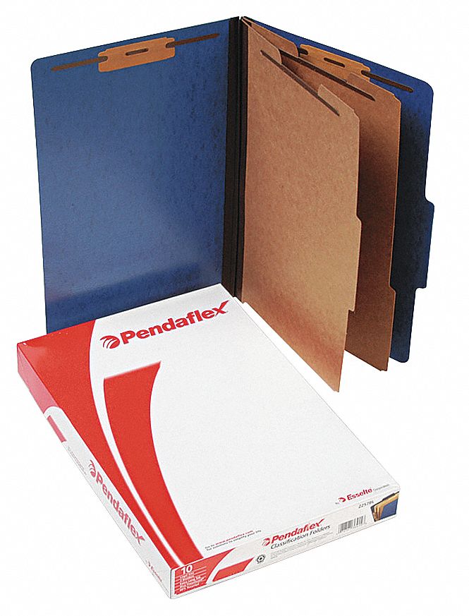 PENDAFLEX Legal Size File Folders, 2/5 Tab Cut, 8 1/2 in Height, 14 in