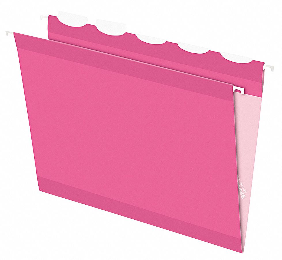 Hanging File Folders,Pink,PK20 Grainger