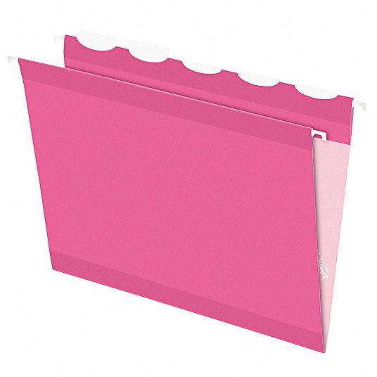 Hanging File Folders,Pink,PK20 Grainger