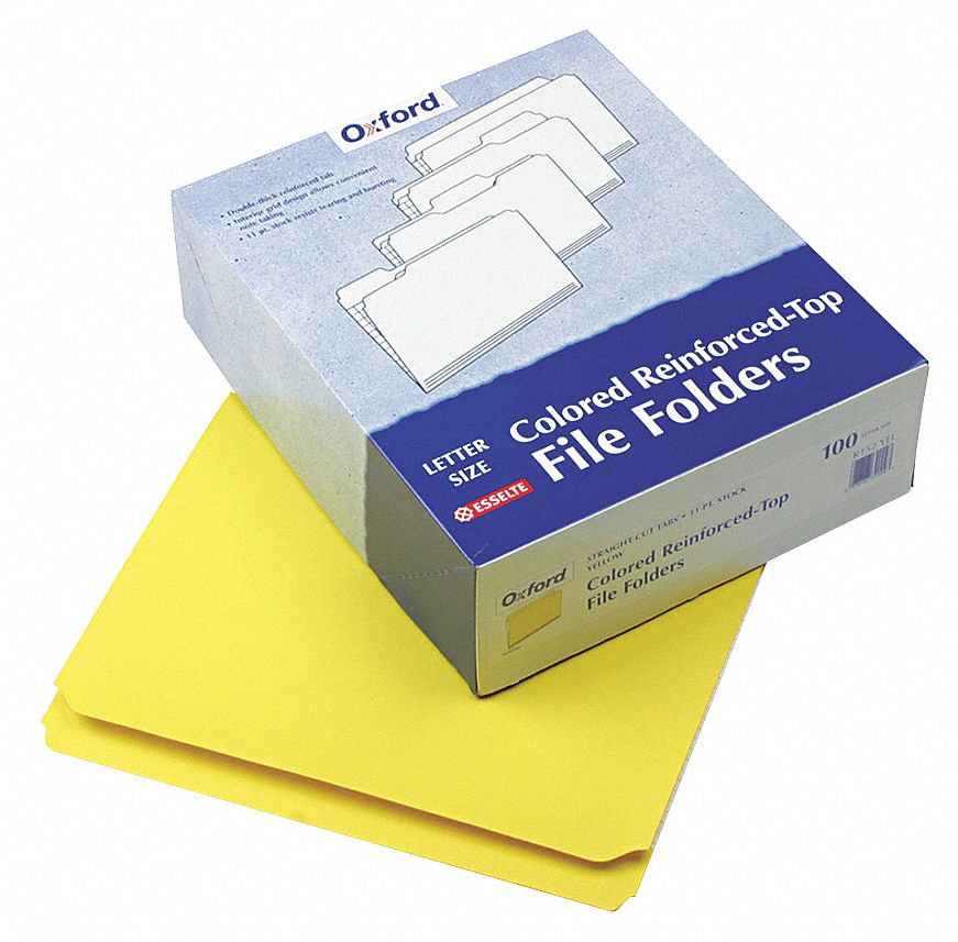 PENDAFLEX Letter Size File Folders, Straight Tab Cut, 8 1/2 in Height