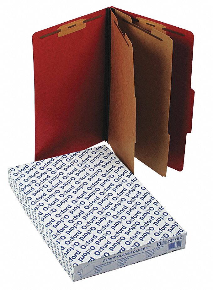 Legal Size File Folders, 2/5 Tab Cut, 8 1/2 in Height, 14 in Width