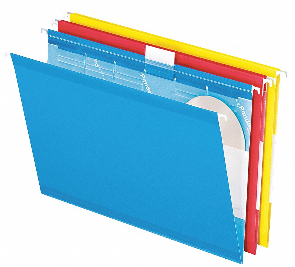 PENDAFLEX Box Hanging File Folders, Assorted, PK20 23K725PFX42702