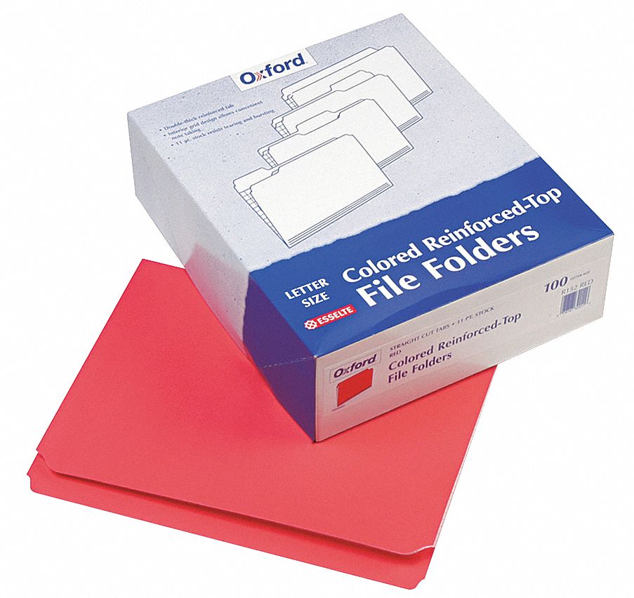 PENDAFLEX Letter Size File Folders, Straight Tab Cut, 8 1/2 in Height