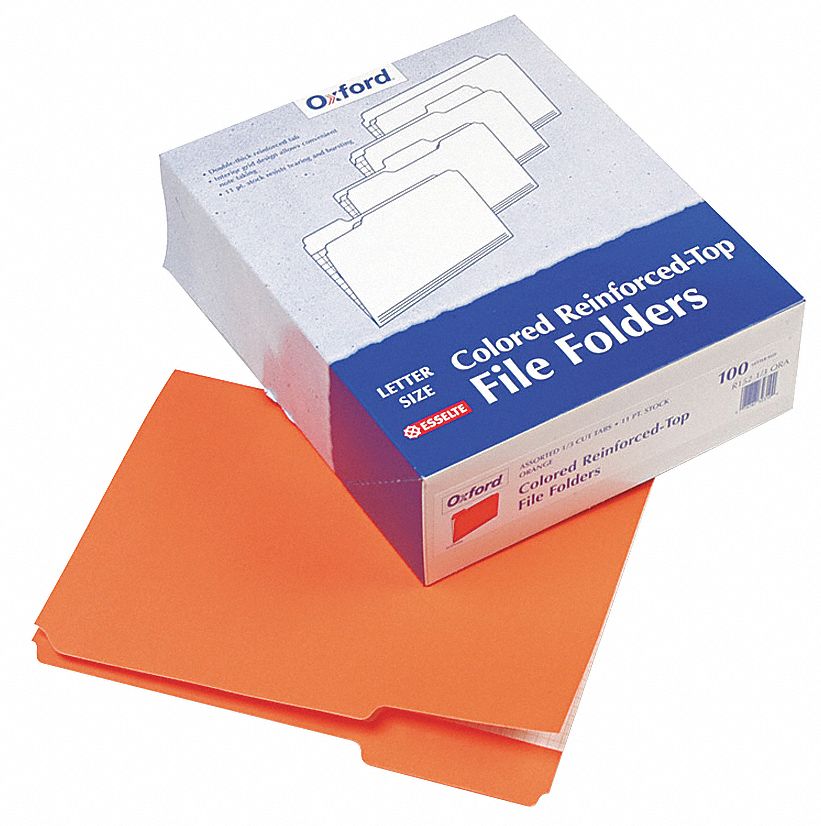 8 1/2 in Ht, 11 in Wd, File Folders - 23K732|PFXR15213ORA - Grainger