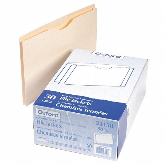 PENDAFLEX Expandable File Jacket, Manila, PK 50 23K764PFX23150 Grainger