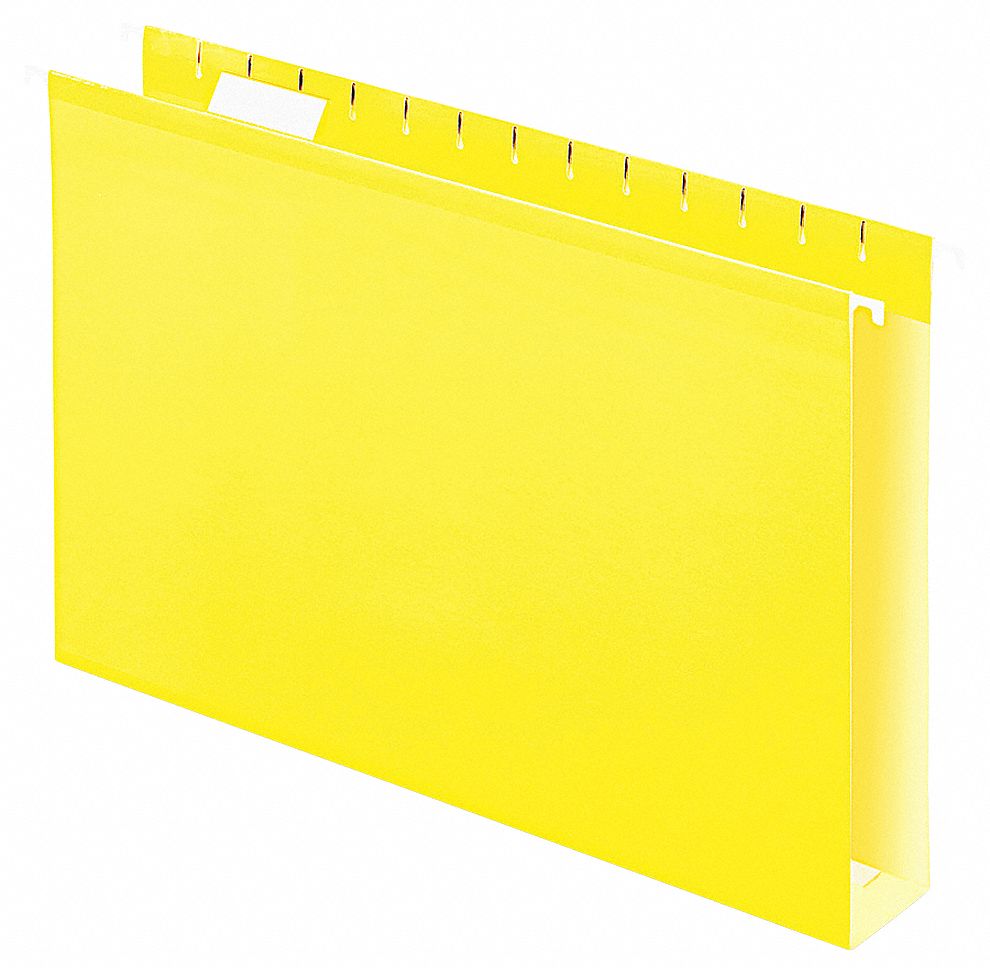 PENDAFLEX Box Hanging File Folders, Yellow, PK25 23K786PFX4153X2YEL