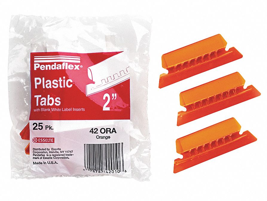 PENDAFLEX Hanging Folder Plastic Tabs with 25 Plastic Tab, Transparent