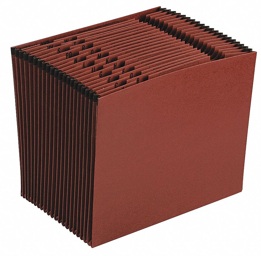 PENDAFLEX 21 Pocket Red Fiber Alpha (AZ) Expandable File, Red Fiber
