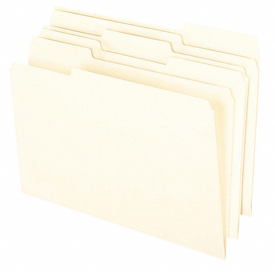 PENDAFLEX Legal Size File Folders, 1/3 Tab Cut, 8 1/2 in Height, 14 in