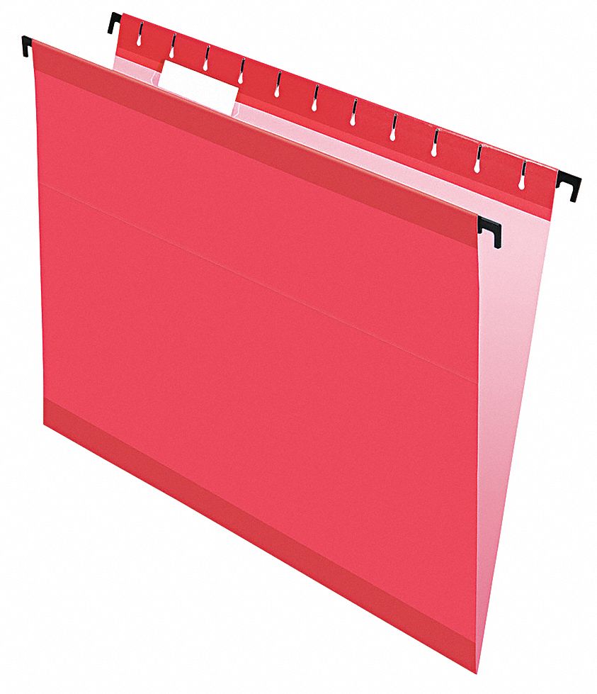 PENDAFLEX Hanging File Folders, Red, PK20 23K887PFX615215RED Grainger
