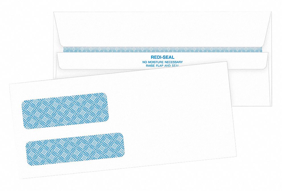 23K897 - Dbl Window Envelope White Paper PK500