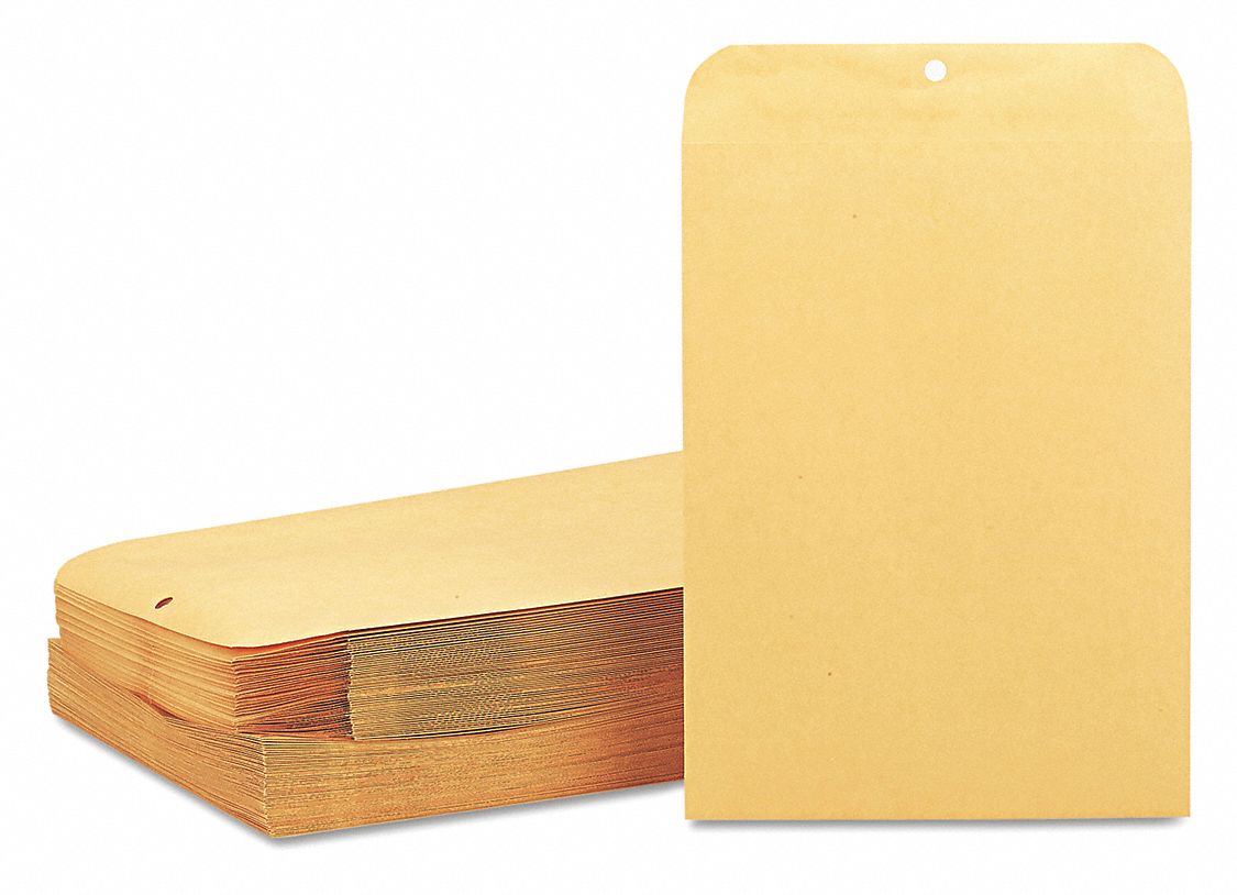 Catalog Envelopes: #97 Envelope Size, Kraft, Top, Brown, 100 PK