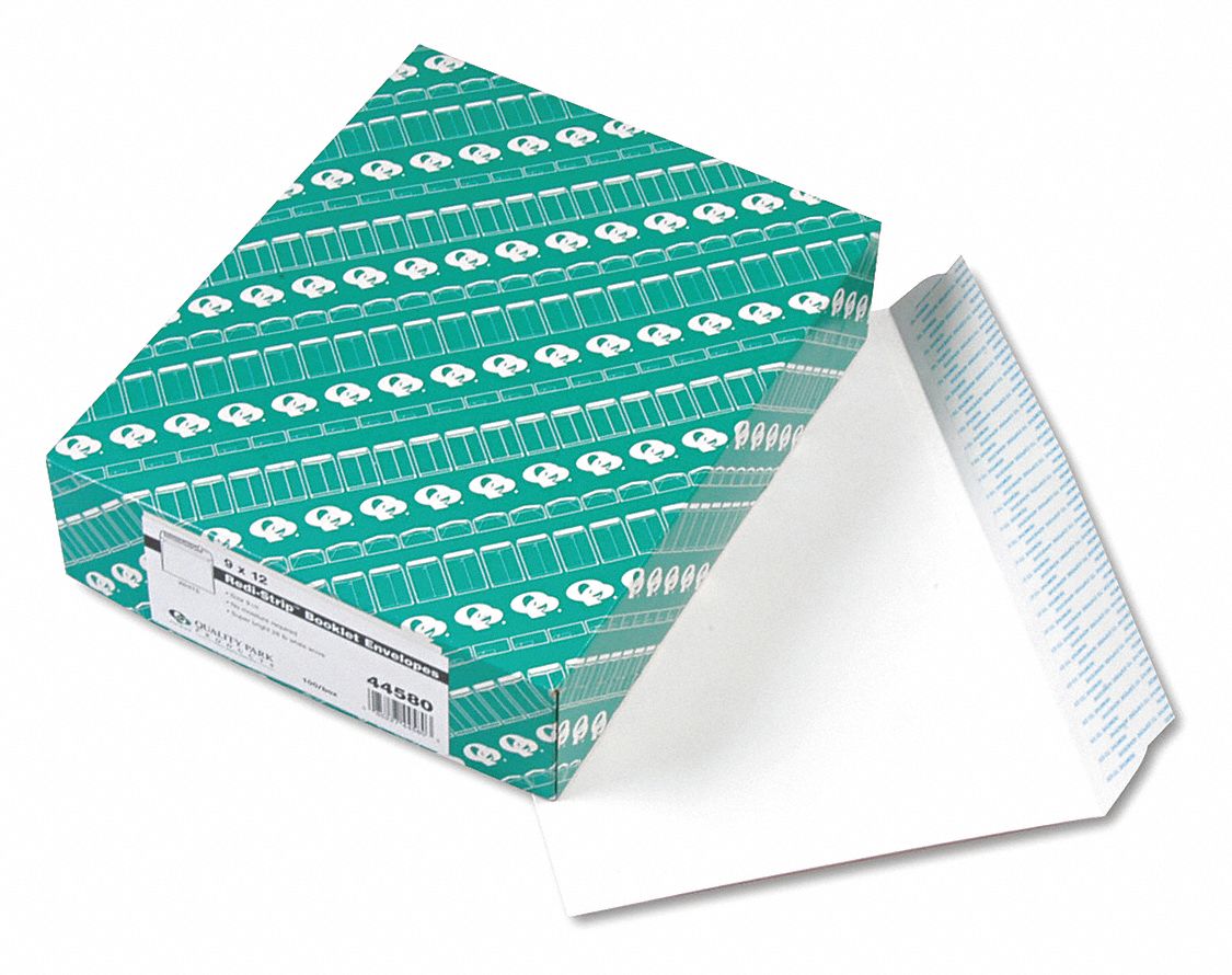 Catalog Envelopes: #10-1/2 Envelope Size, Paper, Side, White, 100 PK