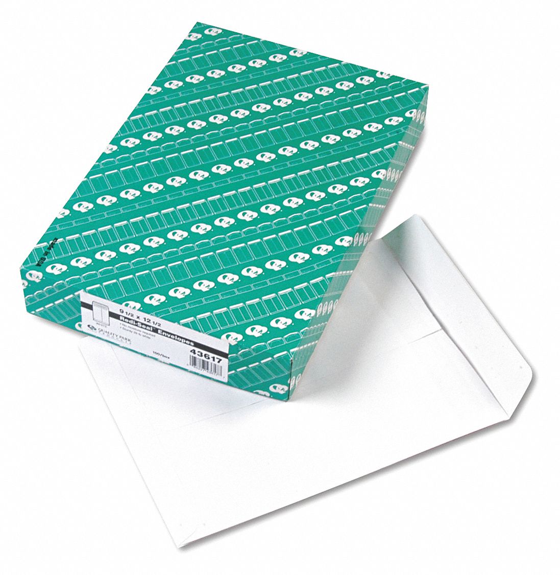 Catalog Envelopes: #12-1/2 Envelope Size, Paper, Top, White, 100 PK