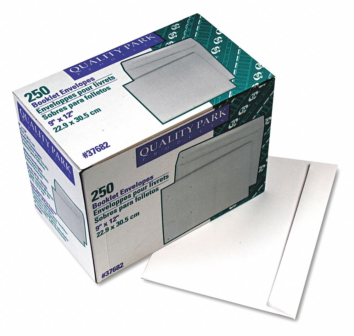 Catalog Envelopes: #10-1/2 Envelope Size, Paper, Side, White, 250 PK