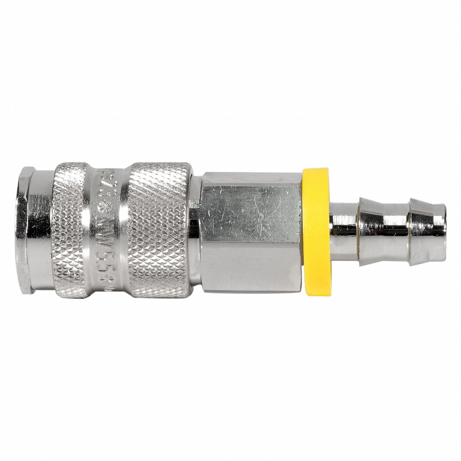 Quick Connect Socket: 1/4 in Body Size, 3/8 in Hose Fitting Size, Ball, Hose Barb, Male