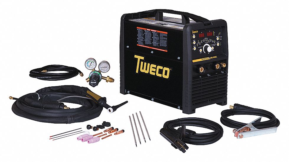 WELDER, WITH FOOT PEDAL AND CART, 208/230 VAC, 200 A/18 V AT 20%, 50/60 HZ, 40 1/4 X 26 1/4 IN