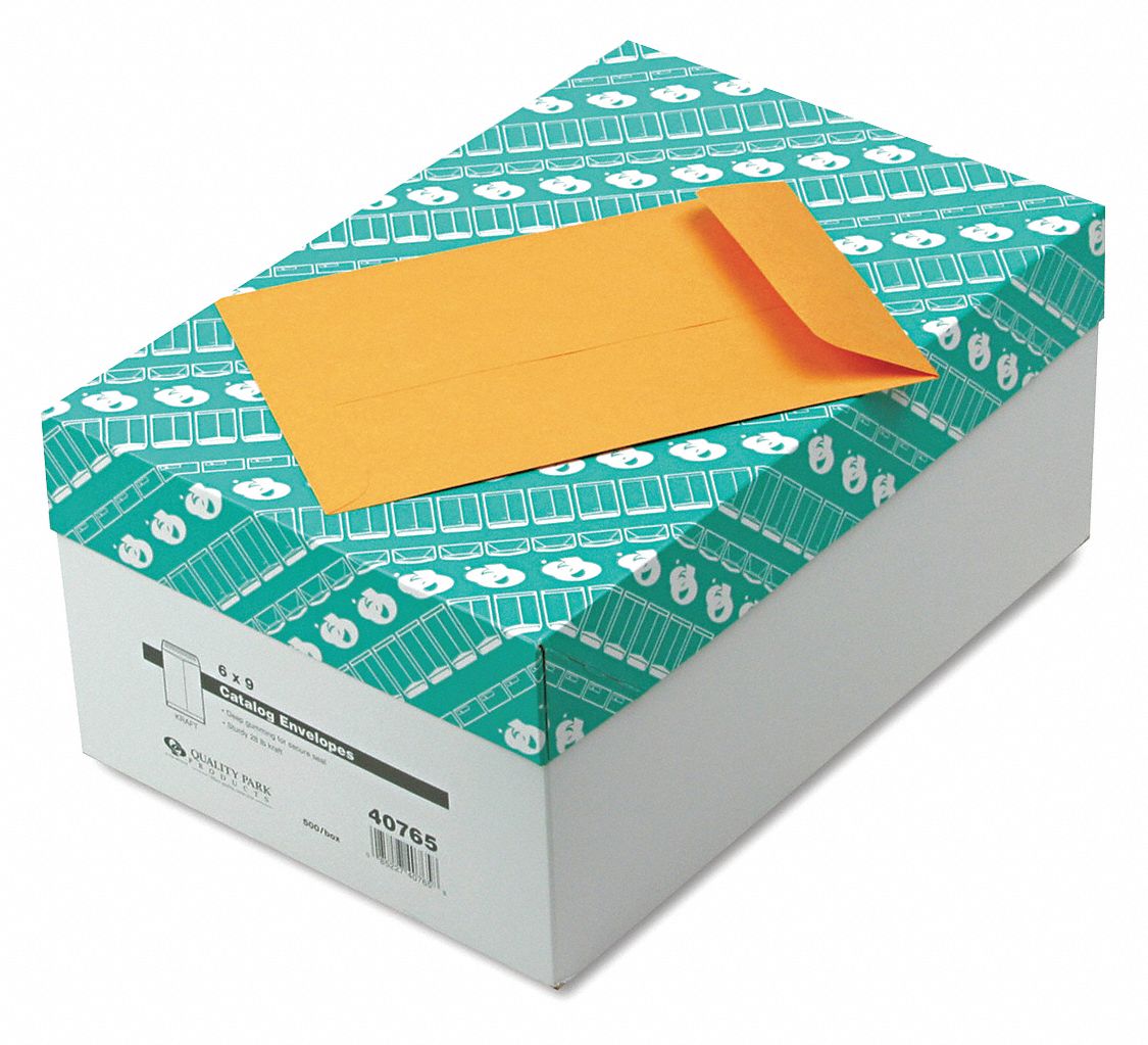 Catalog Envelopes: #1 Envelope Size, Kraft, Top, Brown, 500 PK