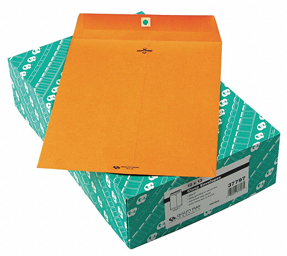 Catalog Envelopes: #97 Envelope Size, Kraft, Top, Brown, 100 PK