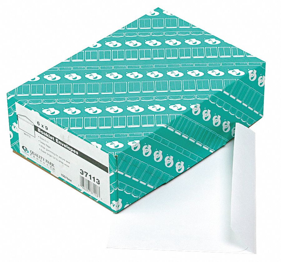 Catalog Envelopes: #6-1/2 Envelope Size, Paper, Side, White, 100 PK