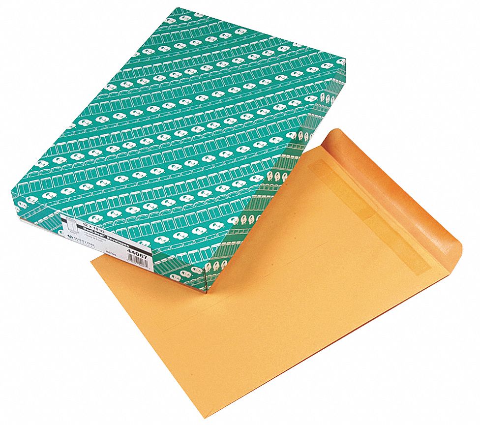 Catalog Envelopes: #15-1/2 Envelope Size, Kraft, Top, Brown, 100 PK