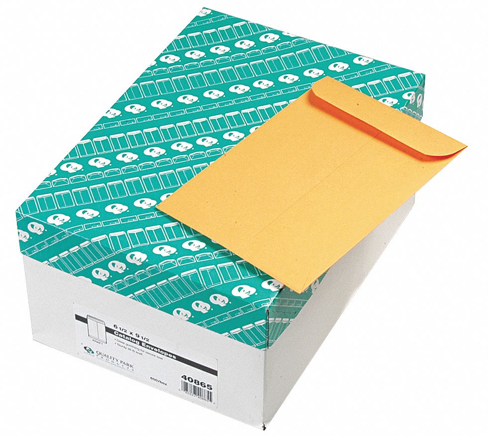 Catalog Envelopes: #1-3/4 Envelope Size, Kraft, Top, Brown, 500 PK