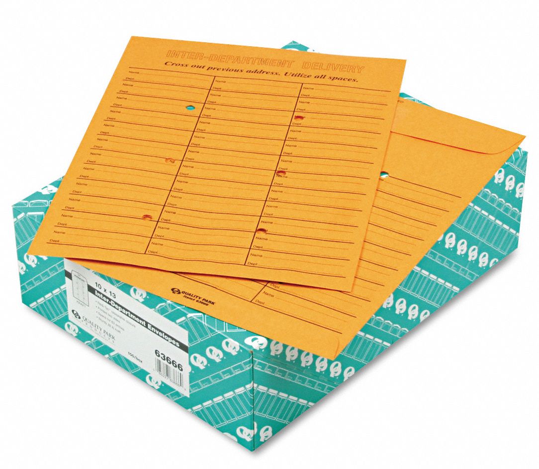 QUALITY PARK Interoffice Envelopes 97 Envelope Size, Kraft, Top