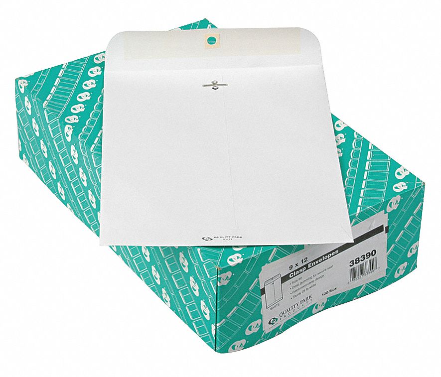 Catalog Envelopes: #90 Envelope Size, Paper, Top, White, 100 PK