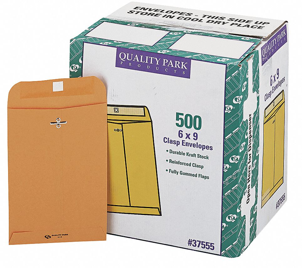Catalog Envelopes: #55 Envelope Size, Kraft, Top, Brown, 500 PK