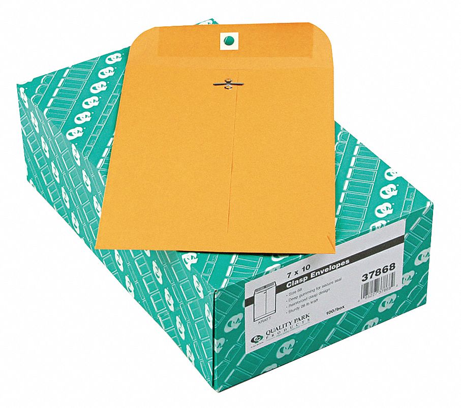 Catalog Envelopes: #68 Envelope Size, Kraft, Top, Brown, 100 PK