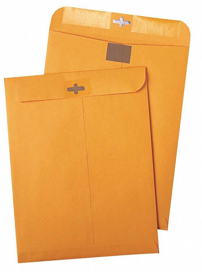 Catalog Envelopes: #97 Envelope Size, Kraft, Top, Brown, 100 PK