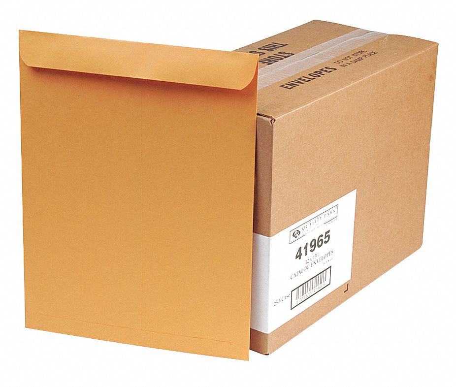 Catalog Envelopes: #15-1/2 Envelope Size, Kraft, Top, Brown, 250 PK
