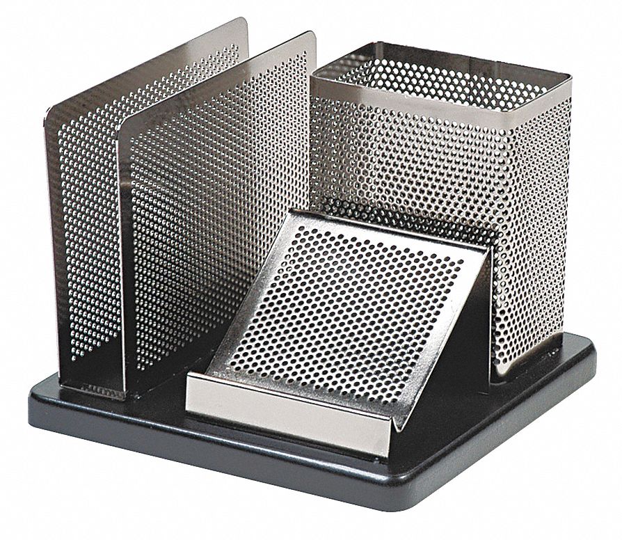 ROLODEX Desktop Organizer, Black/Metal, Metal/Wood 23L257ROLE23552