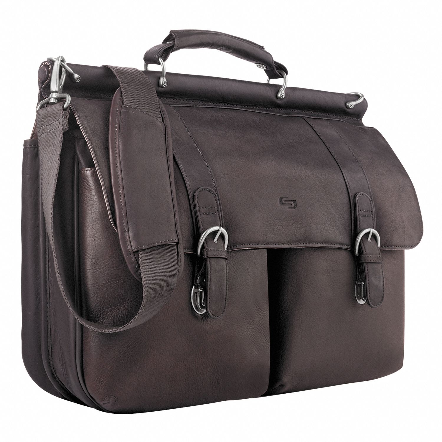 SOLO Leather Laptop Case for Laptop Up to 16 in, Espresso 23L306