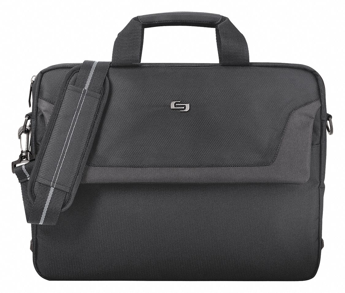 SOLO Polyester Laptop Case for Laptop Up to 16 in, Black 23L323USLCLA1164 Grainger
