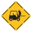 Flashing LED Forklift Crossing Signs