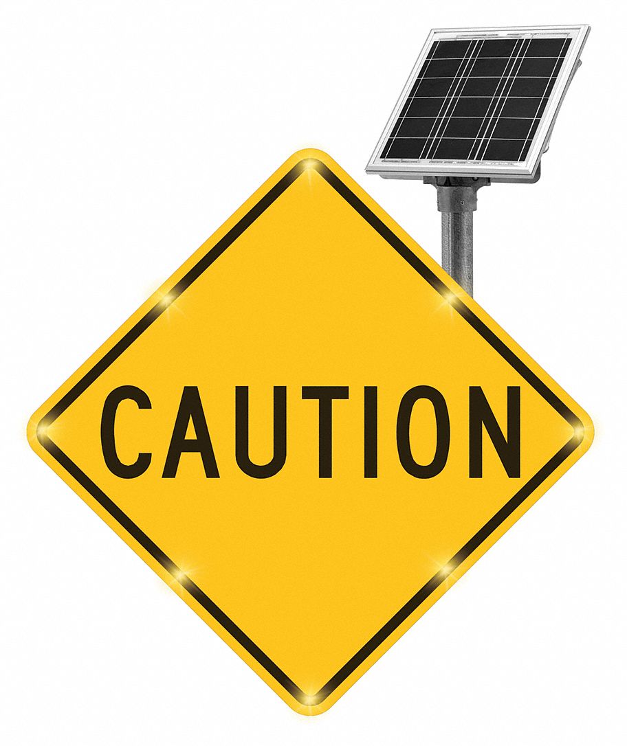 23L592 - LED Notice Sign Caution Black/Yellow