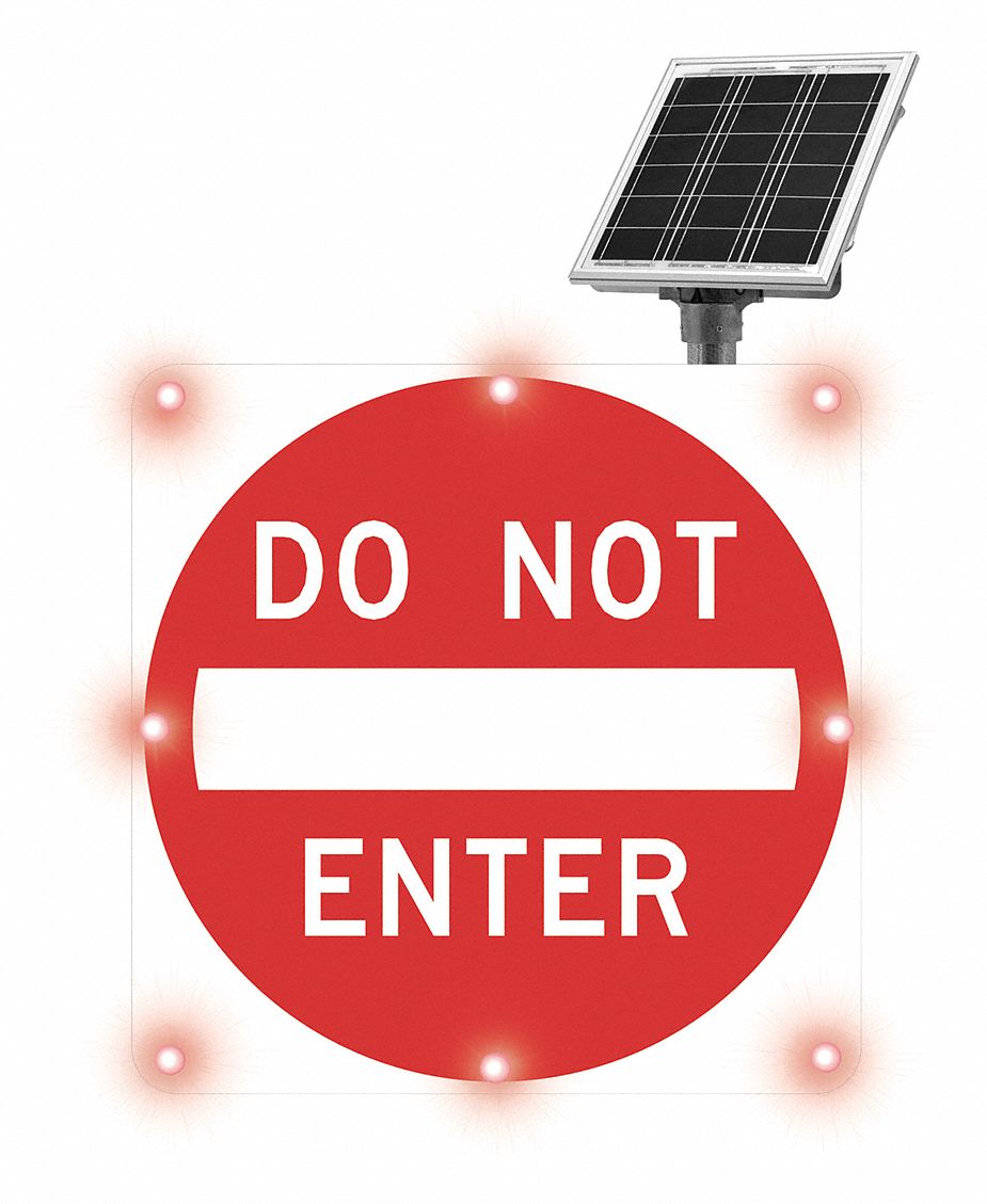23L594 - LED Notice Sign Do Not Enter White/Red