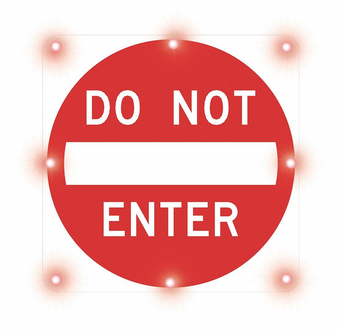 23L595 - LED Notice Sign Do Not Enter White/Red